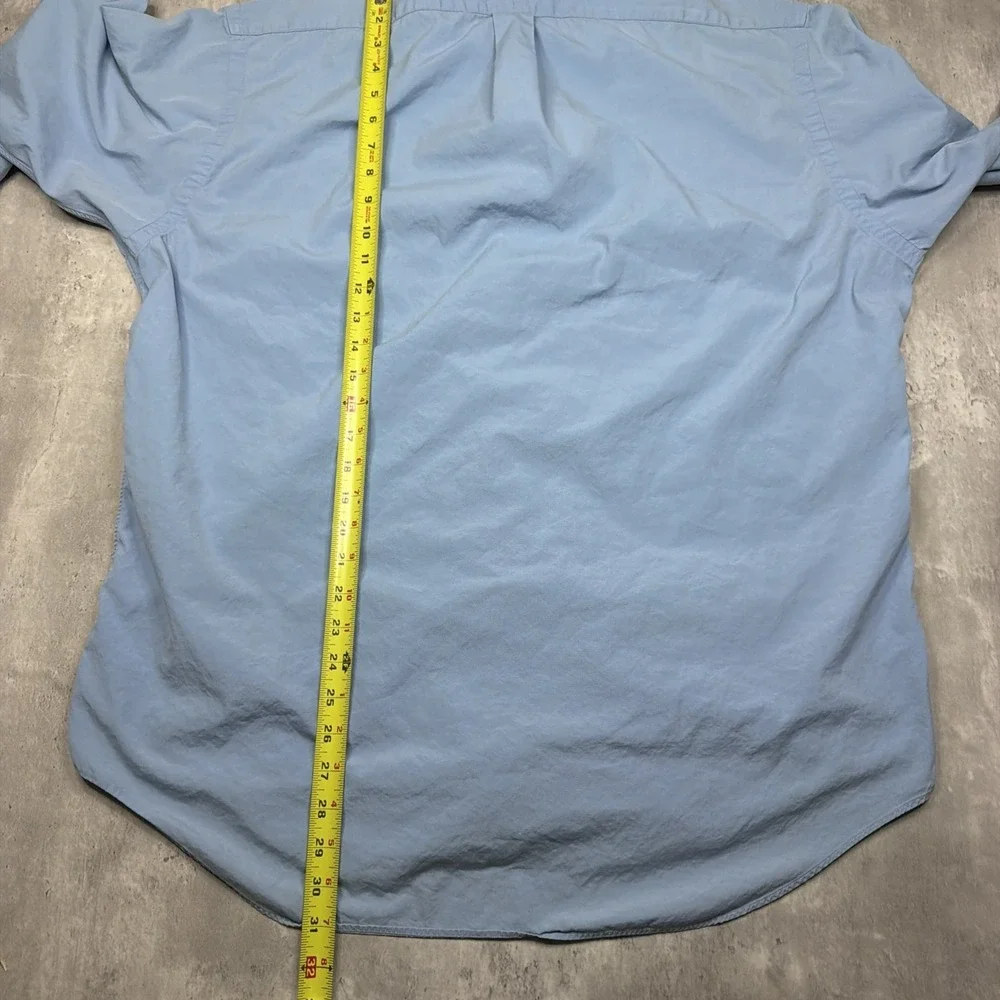 Vintage Polo Ralph Lauren Blake Shirt Mens Large L Blue Plaid Cotton 90s